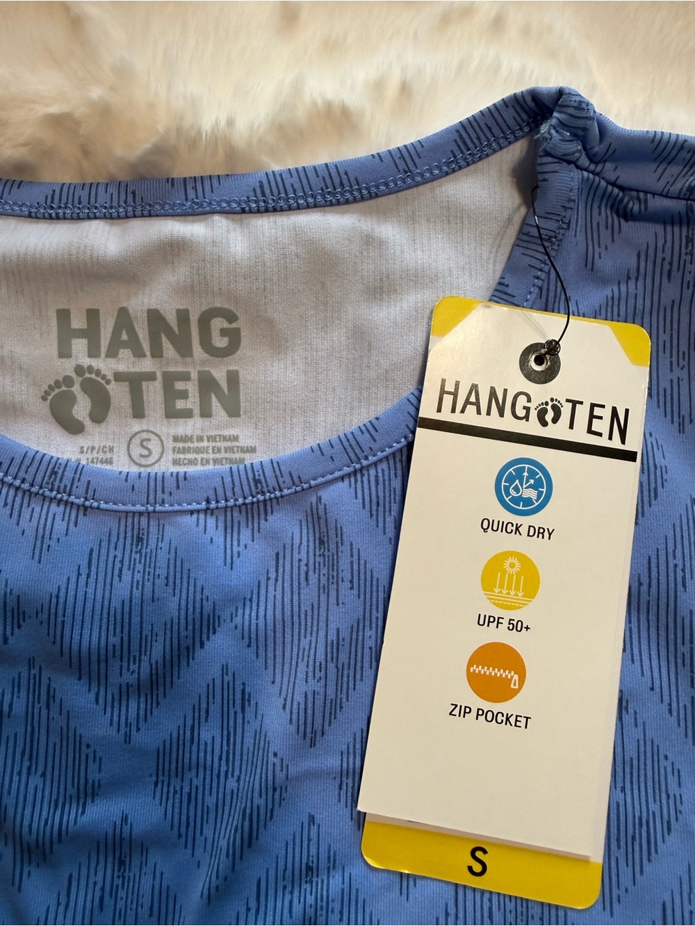 NWT Hang Ten Women’s Blue Long-Sleeve Top - Picture 7 of 7